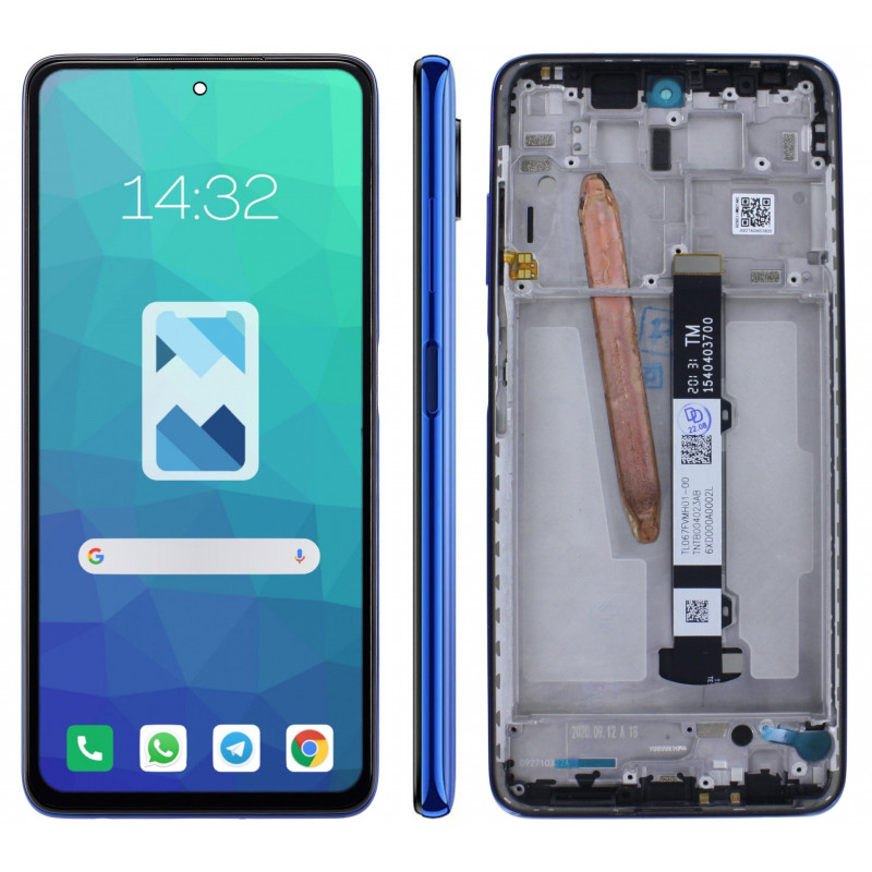 Przód i tył Wyświetlacza Zamiennik Xiaomi Poco X3 pro Z ramką Czarny