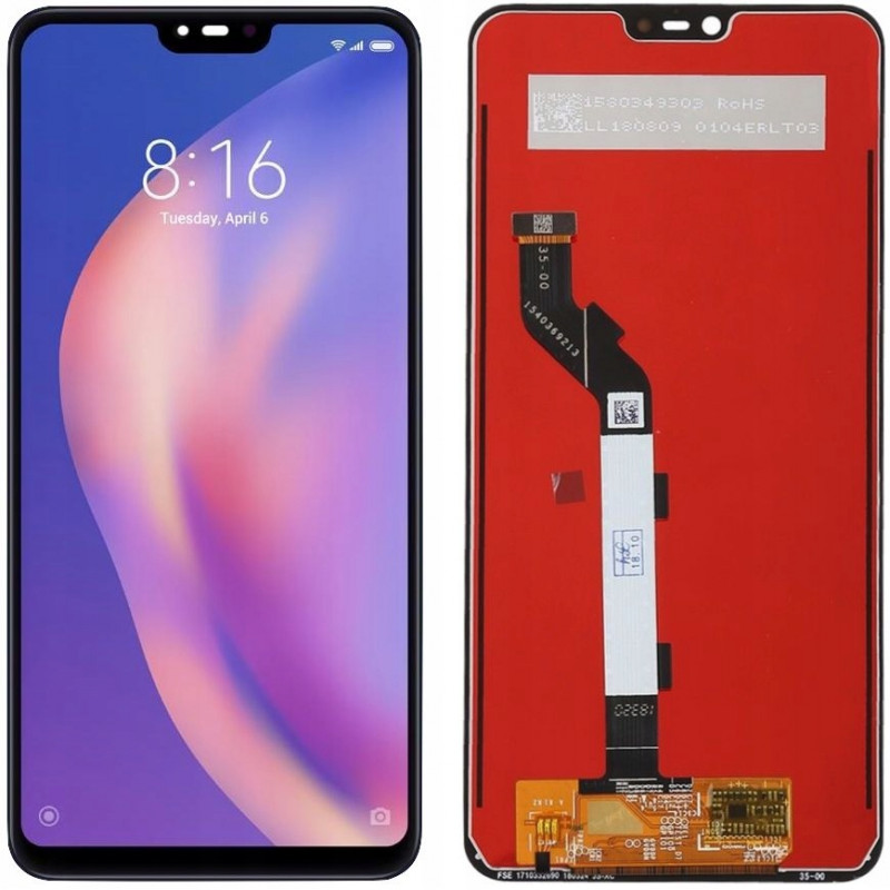 Przód i tył Wyświetlacza Zamiennik Xiaomi Mi 8 Lite Bez ramki Czarny