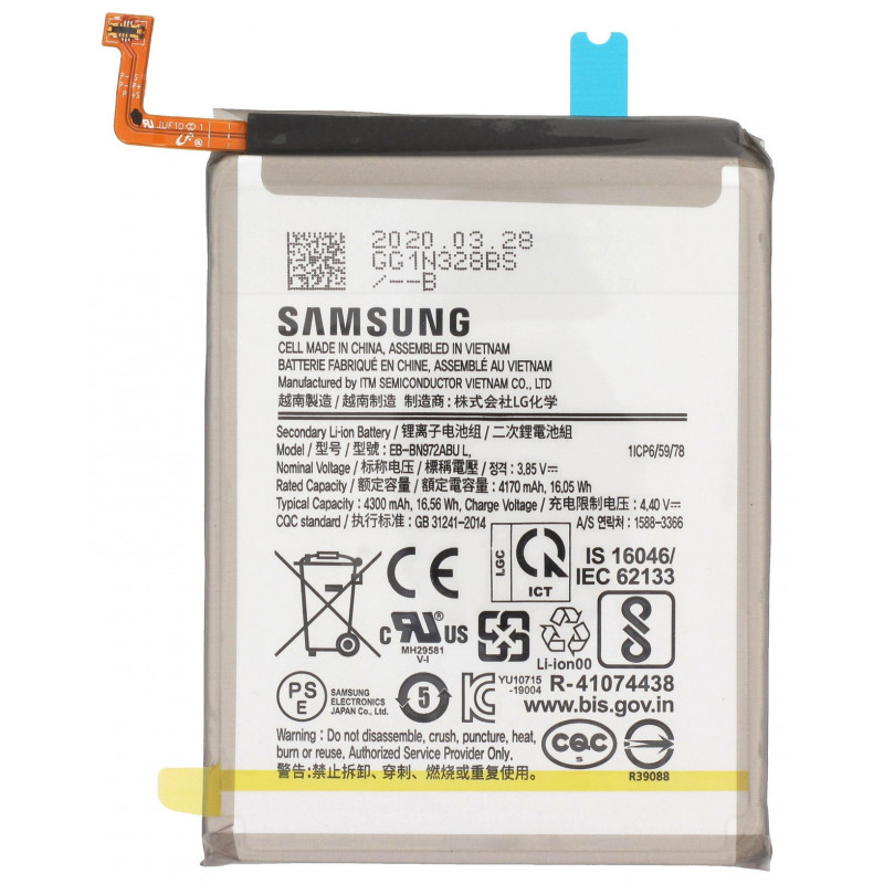 Przód Baterii Oryginał Samsung NOTE 10 PLUS EB-BN972ABU 4300 mAh
