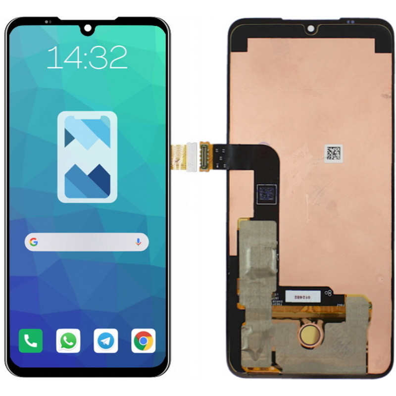 Przód i tył Wyświetlacza Zamiennik LG G8x Thinq Bez ramki Czarny