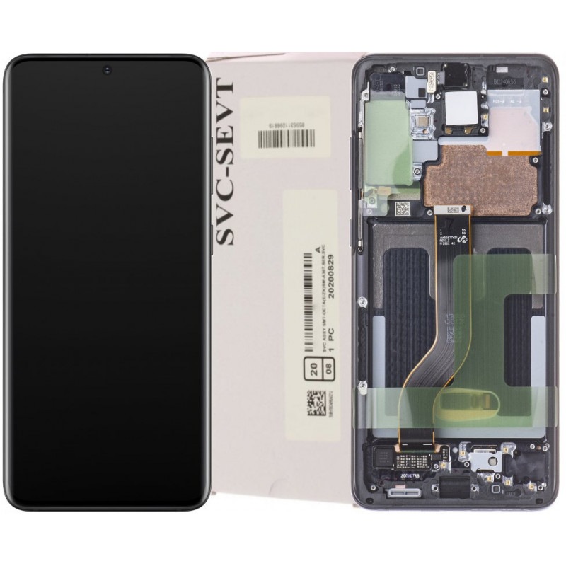 Przód i tył Wyświetlacza Oryginalny Service Pack Samsung Galaxy S20 Plus Z ramką Czarny Przód i tył Wyświetlacza Oryginalny Service Pack Samsung Galaxy S20 Plus Z ramką Czarny