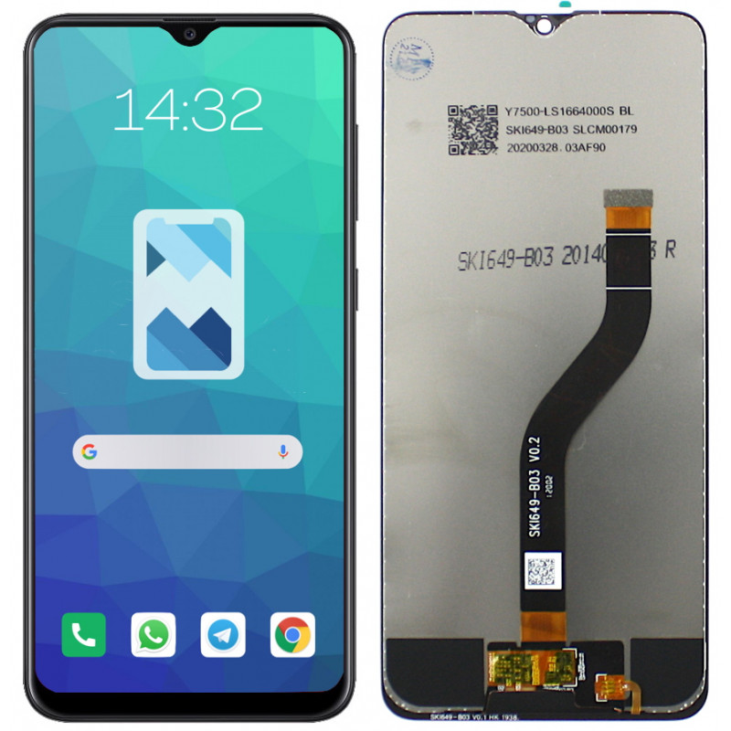 Przód i tył Wyświetlacza Zamiennik Samsung Galaxy A20s Bez ramki Czarny