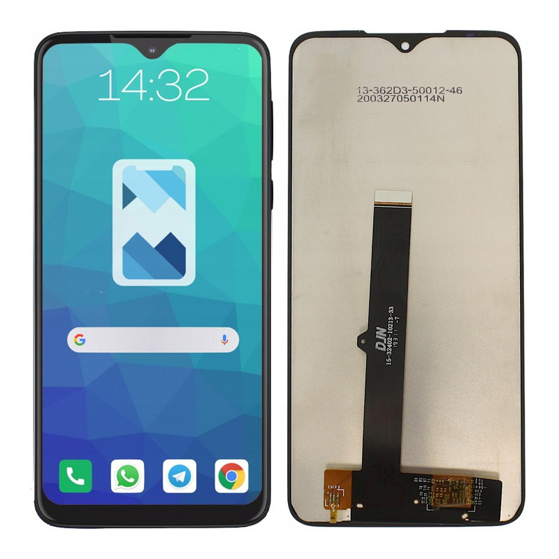 Przód i tył Wyświetlacza Zamiennik Motorola One Macro XT2016 Bez ramki Czarny