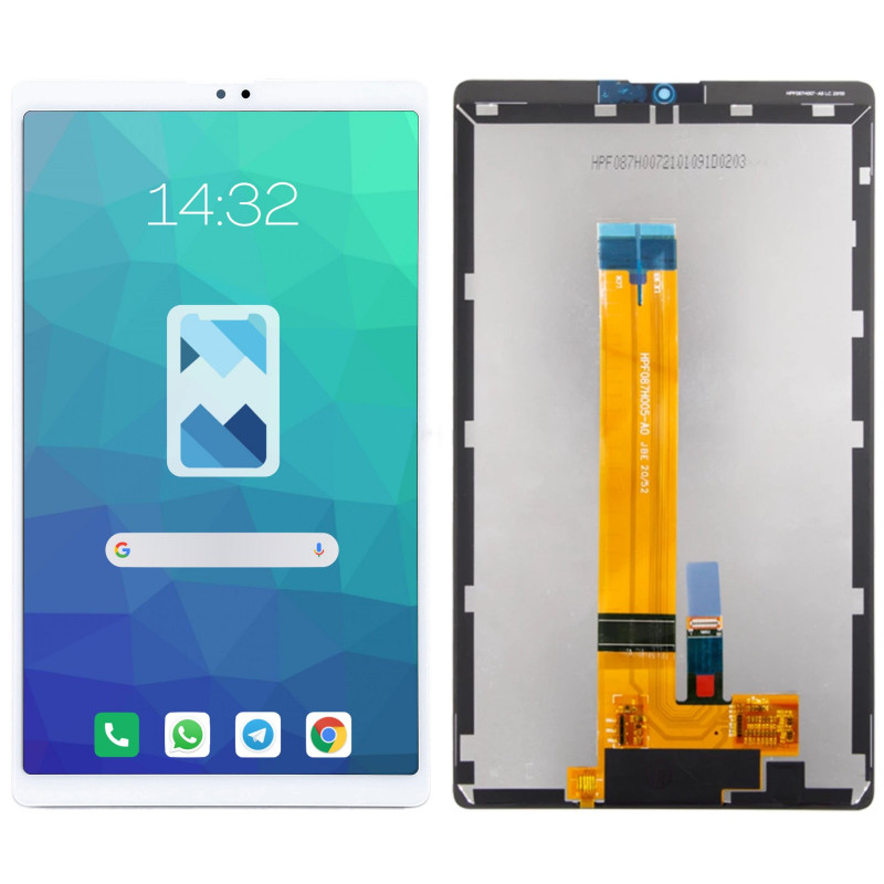 Przód i tył Wyświetlacza Zamiennik Samsung Galaxy Tab A7 Lite Bez ramki biały