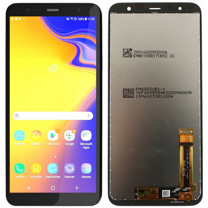 Przód i tył Wyświetlacza Zamiennik Samsung Galaxy J4+/j6 Bez ramki Czarny