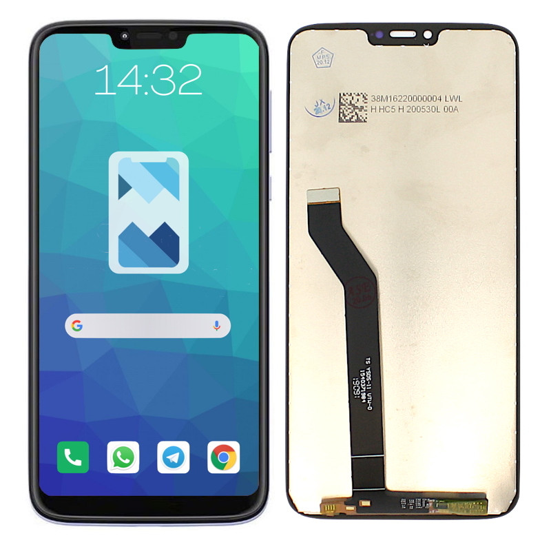Przód i tył Wyświetlacza Zamiennik Motorola G7 Power Bez ramki Czarny