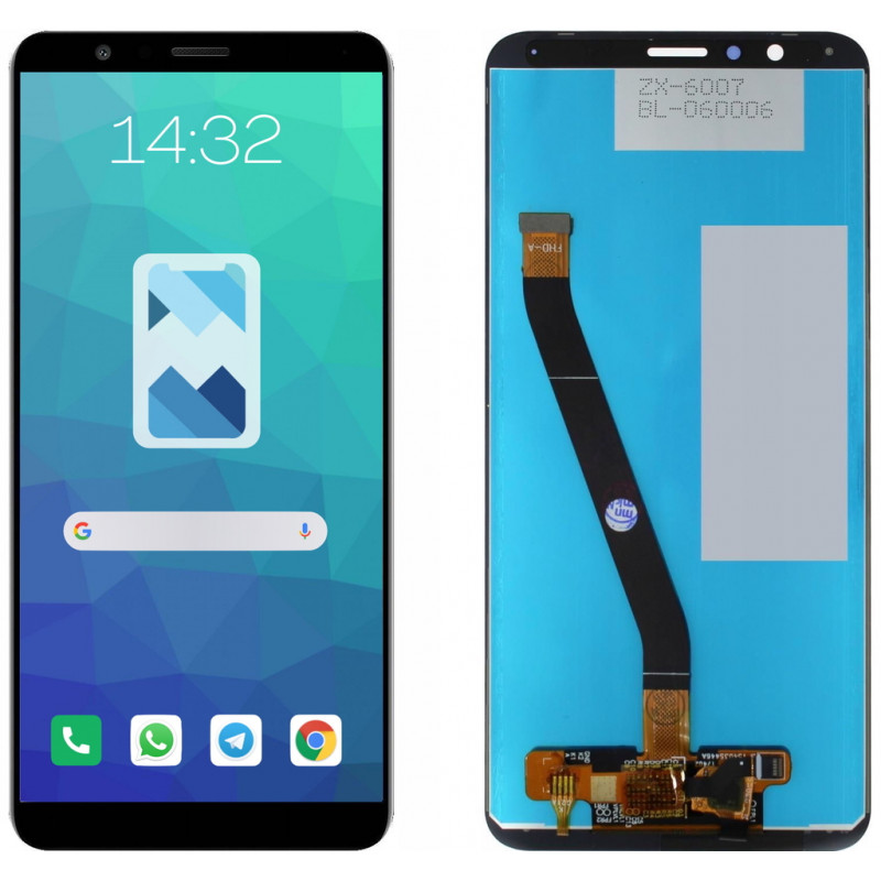 Przód i tył Wyświetlacza Zamiennik Huawei Honor 7 Bez ramki Czarny