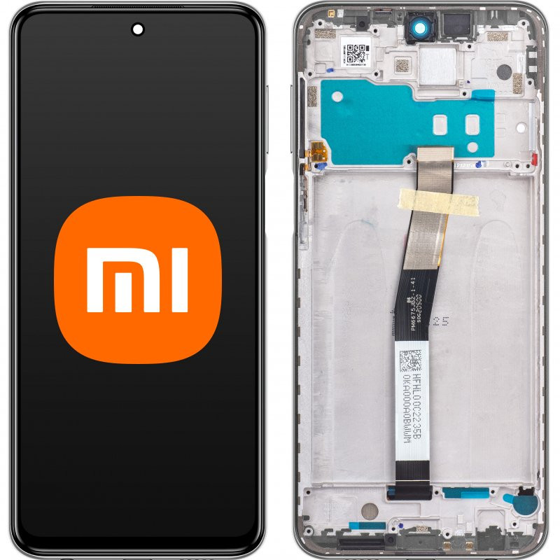 Przód i tył Wyświetlacza Oryginalny Service Pack Xiaomi Note 9 pro Z ramką biały Przód i tył Wyświetlacza Oryginalny Service Pack Xiaomi Note 9 pro Z ramką biały