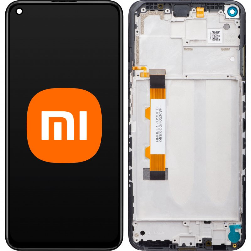 Przód i tył Wyświetlacza Oryginalny Service Pack Xiaomi Note 9t Z ramką Czarny