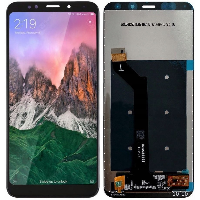 Przód i tył Wyświetlacza Zamiennik Xiaomi Redmi 5 Plus Bez ramki Czarny