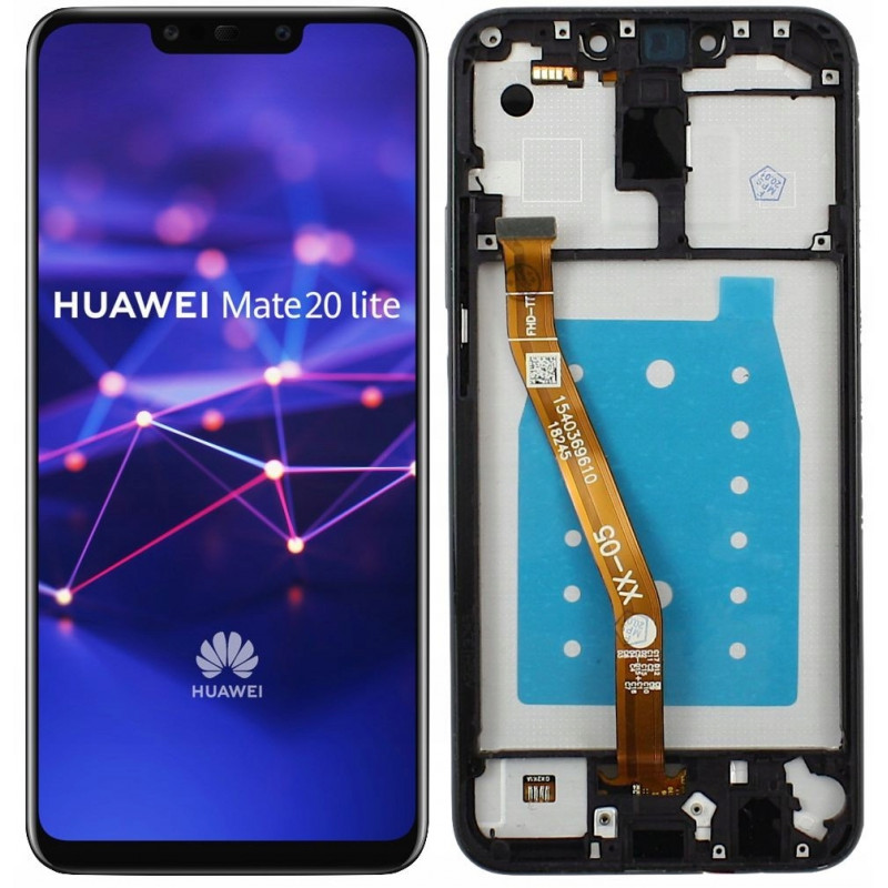 Przód i tył Wyświetlacza Zamiennik Huawei Mate 20 Lite Z ramką Czarny