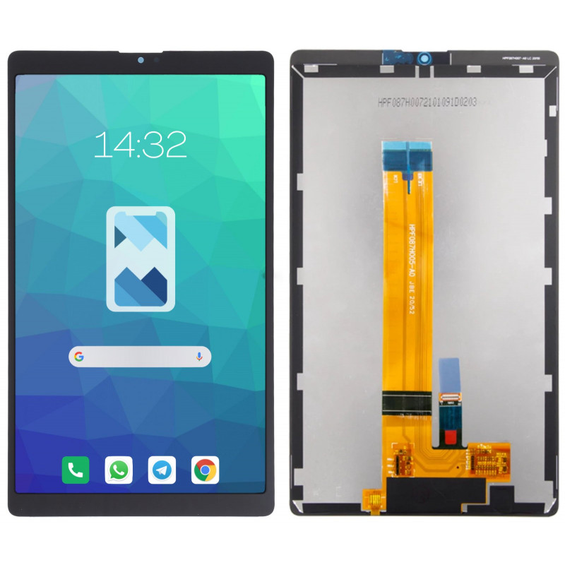 Przód i tył Wyświetlacza Zamiennik Samsung Galaxy Tab A7 Lite Bez ramki Czarny