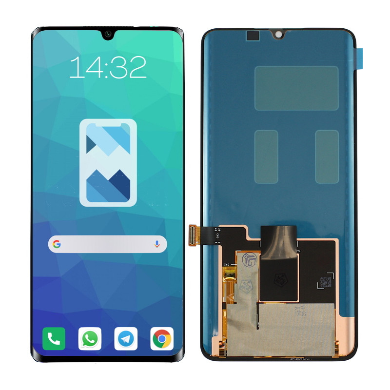 Przód i tył Wyświetlacza Zamiennik Xiaomi Mi Note 10 / Mi Note 10 Pro / Mi Note 10 lite Bez ramki Czarny