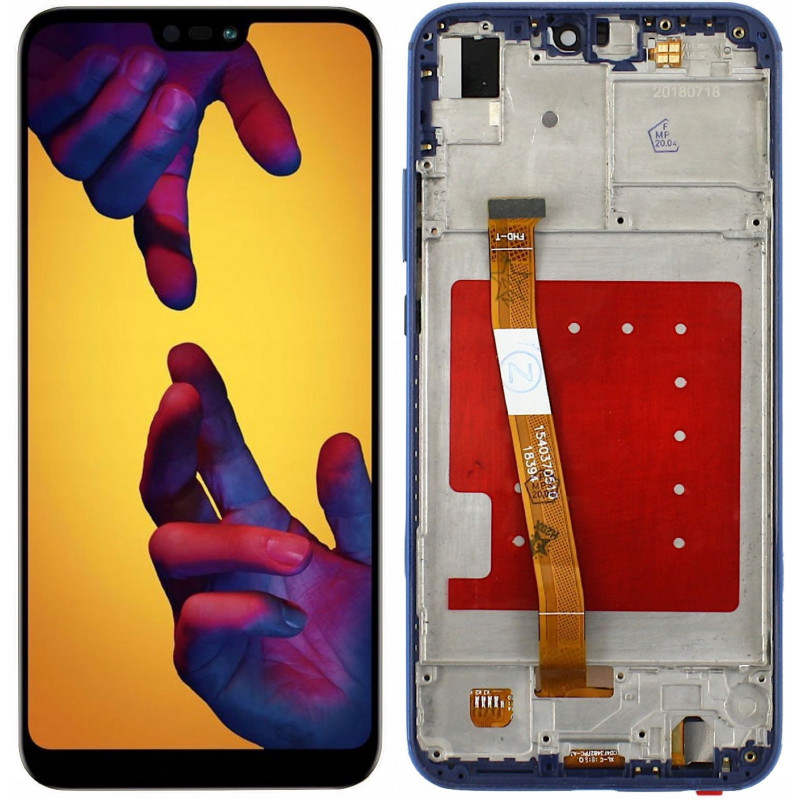 Przód i tył Wyświetlacza Zamiennik Huawei P20 Lite Z ramką Niebieski