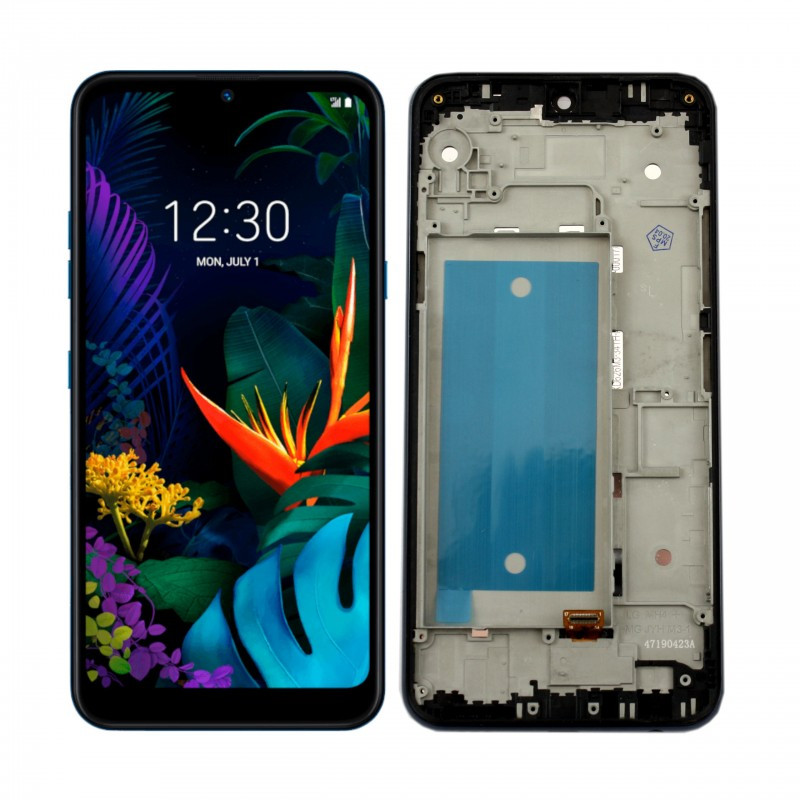 Przód i tył Wyświetlacza Zamiennik LG K50 Q60 Z ramką Czarny