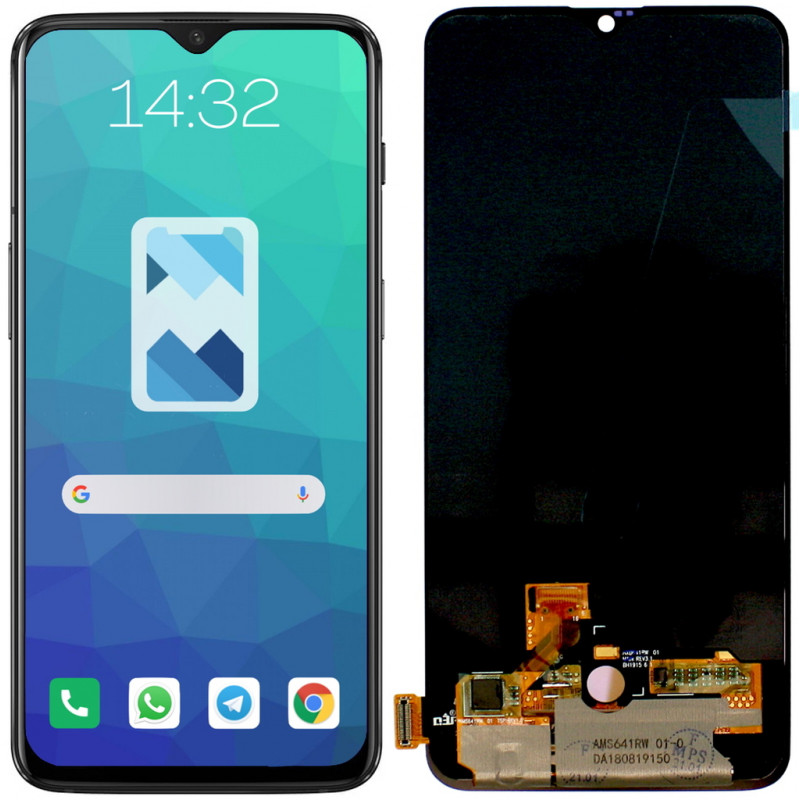Przód i tył Wyświetlacza Zamiennik Oneplus 6T Bez ramki Czarny