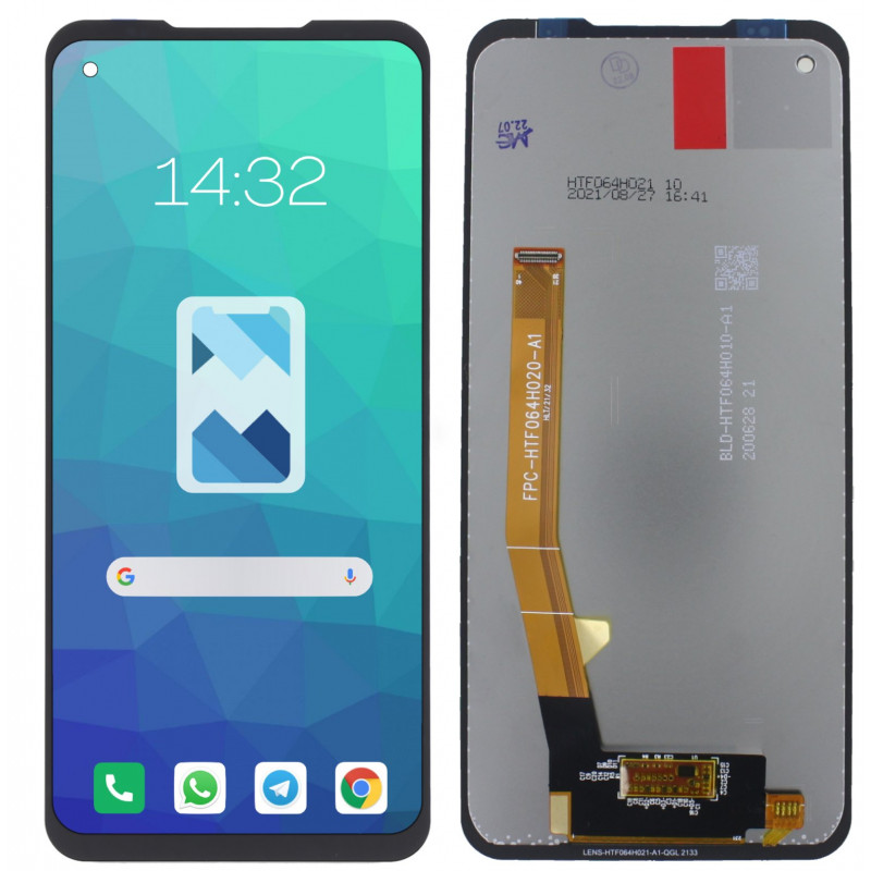 Przód i tył Wyświetlacza Zamiennik Doogee S97 pro Bez ramki Czarny