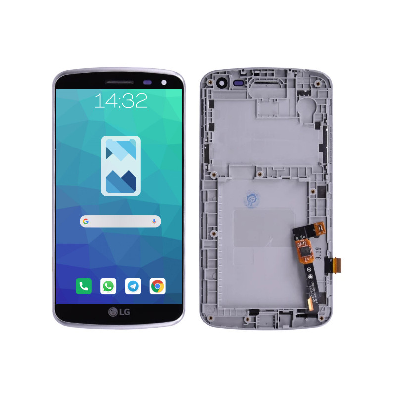 Przód i tył Wyświetlacza Zamiennik LG K5 X220 Z ramką Czarny Przód i tył Wyświetlacza Zamiennik LG K5 X220 Z ramką Czarny