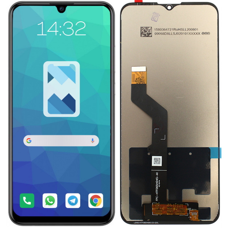 Przód i tył Wyświetlacza Zamiennik Motorola G9 Play Bez ramki Czarny