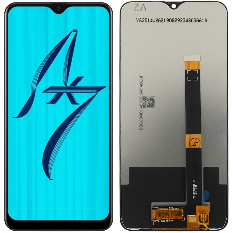 Przód i tył Wyświetlacza Zamiennik Oppo A7 Bez ramki Czarny