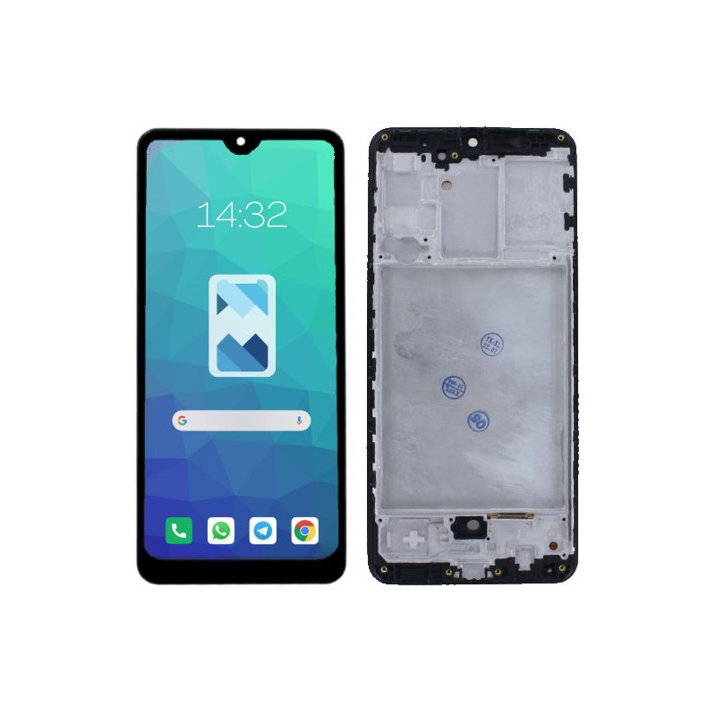 Przód i tył Wyświetlacza Zamiennik Samsung Galaxy A31 Z ramką Czarny