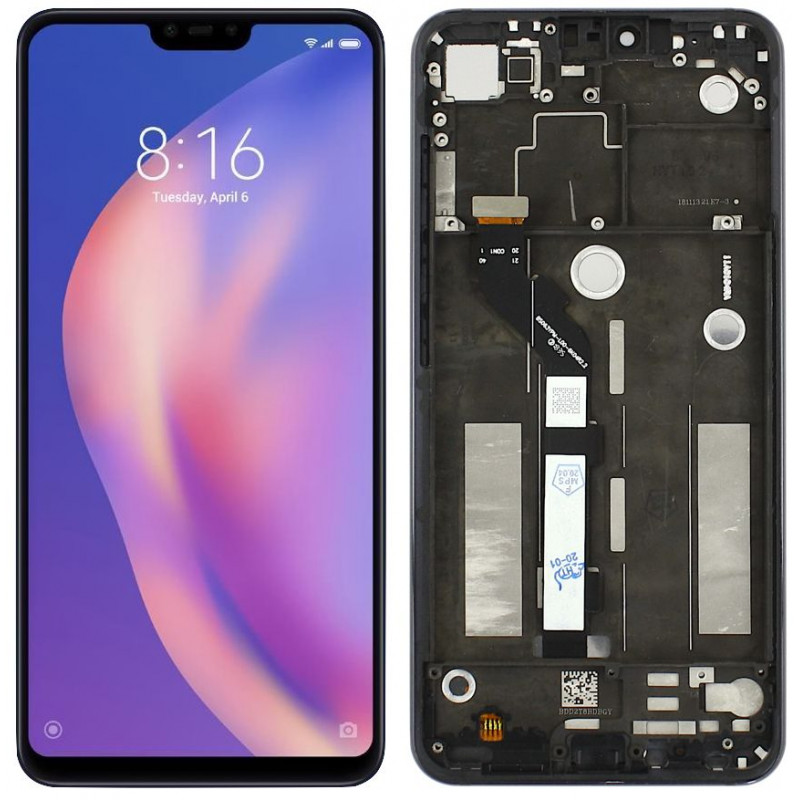 Przód i tył Wyświetlacza Zamiennik Xiaomi Mi 8 Lite Z ramką Czarny