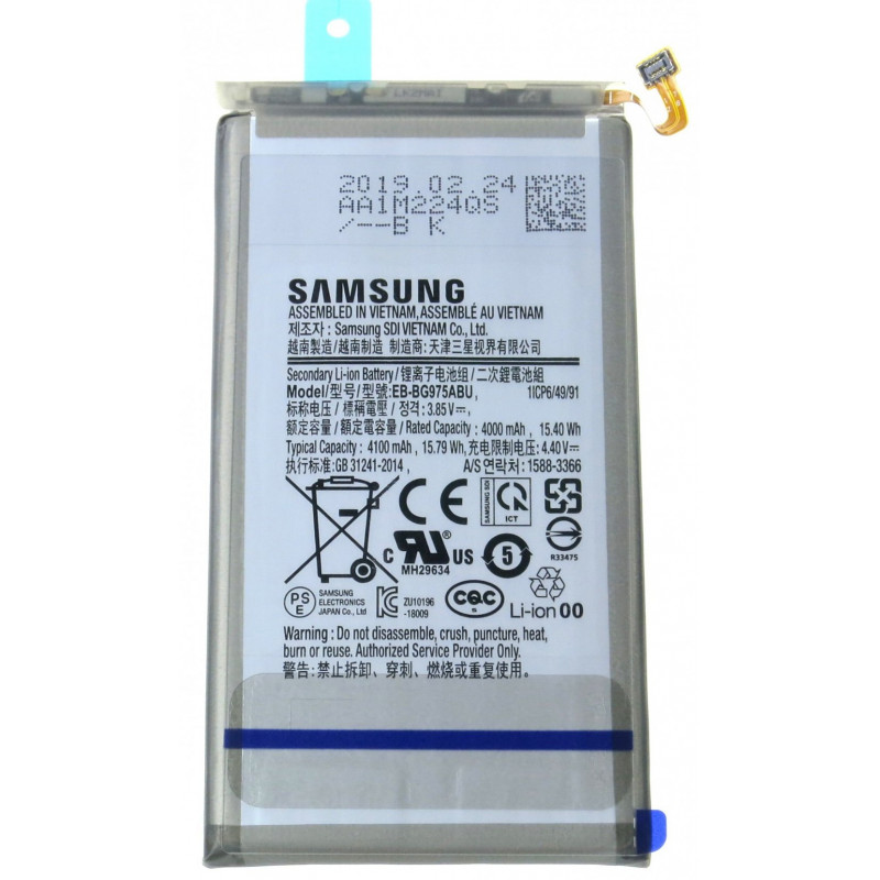 Przód Baterii Oryginał Samsung S10 PLUS EB-BG975ABU 4100 mAh