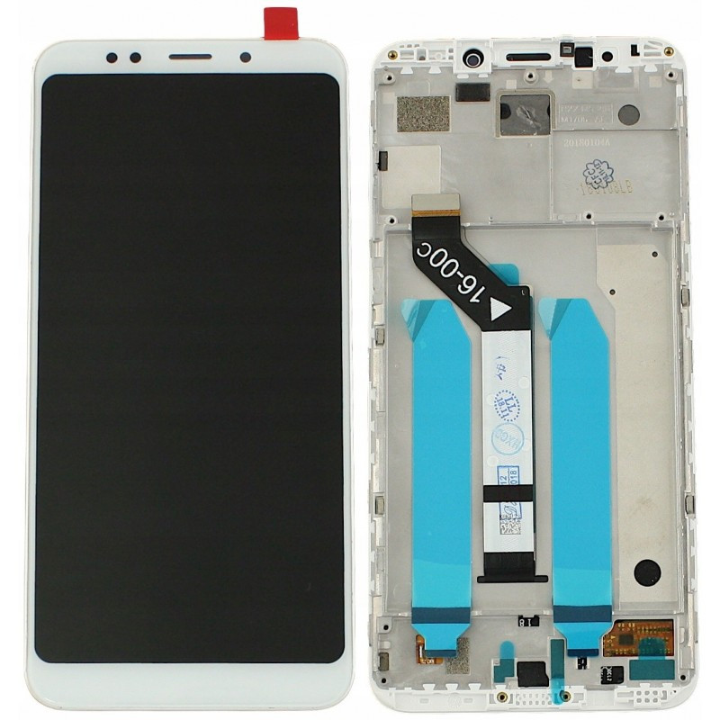 Przód i tył Wyświetlacza Zamiennik Xiaomi Redmi 5 Plus Z ramką biały