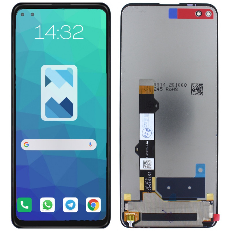 Przód i tył Wyświetlacza Zamiennik Motorola G 5G Plus Bez ramki Czarny