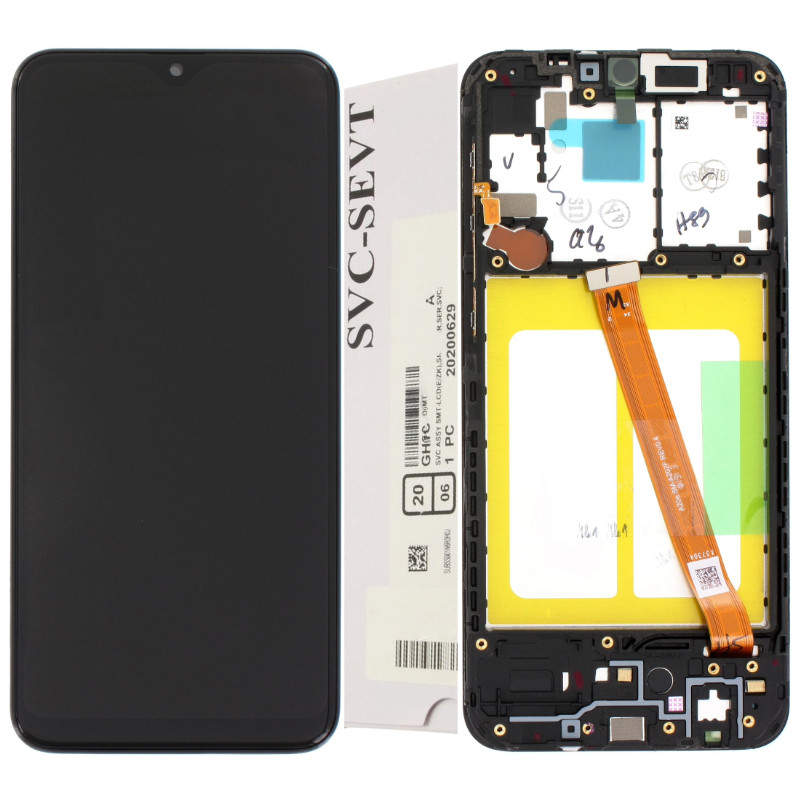Przód i tył Wyświetlacza Oryginalny Service Pack Samsung Galaxy A20e Bez ramki Czarny