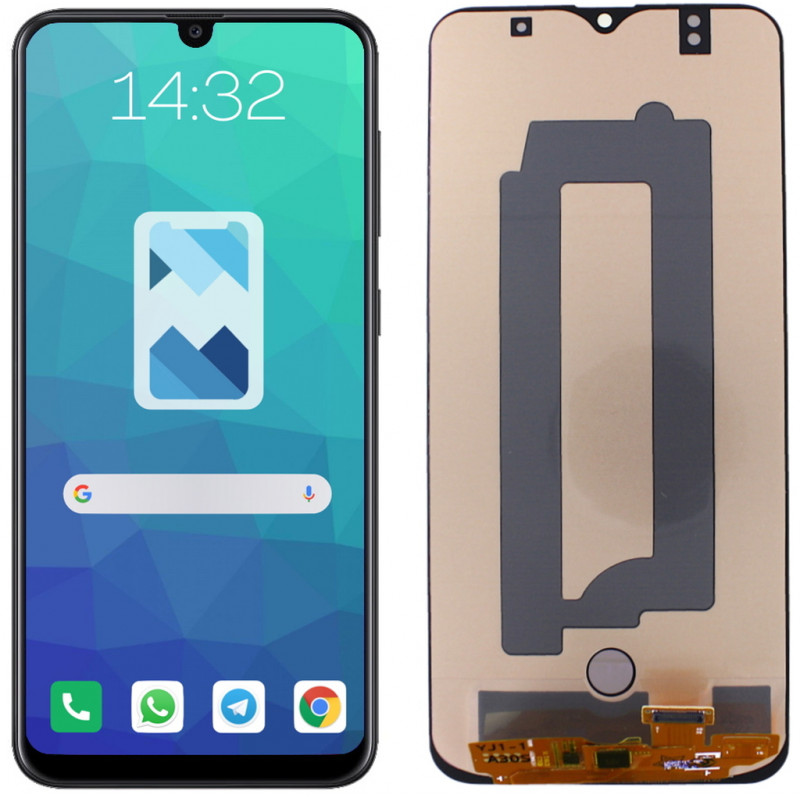 Przód i tył Wyświetlacza Zamiennik Samsung Galaxy a30s Bez ramki Czarny
