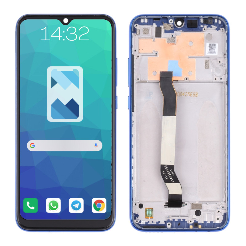 Przód i tył Wyświetlacza Zamiennik Xiaomi Note 8T Z ramką Niebieski