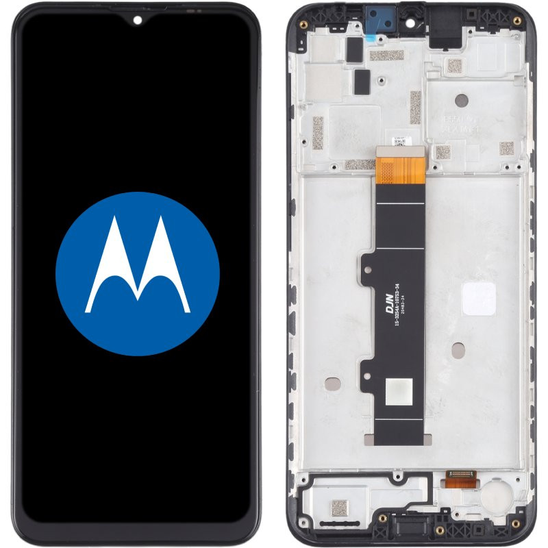 Przód i tył Wyświetlacza Oryginalny Service Pack Motorola G30 Z ramką Czarny
