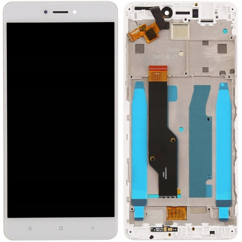 Przód i tył Wyświetlacza Zamiennik Xiaomi Redmi Note 4x Z ramką biały
