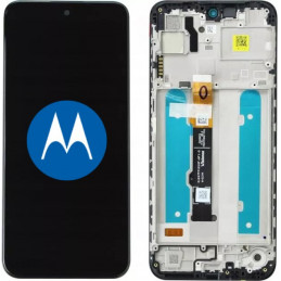 Przód i tył Wyświetlacza Oryginalny Service Pack Motorola G31 XT2173 Z ramką Czarny