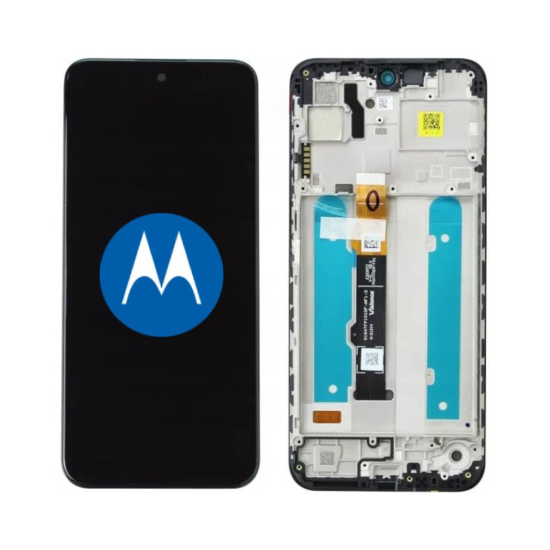 Przód i tył Wyświetlacza Oryginalny Service Pack Motorola G31 XT2173 Z ramką Czarny