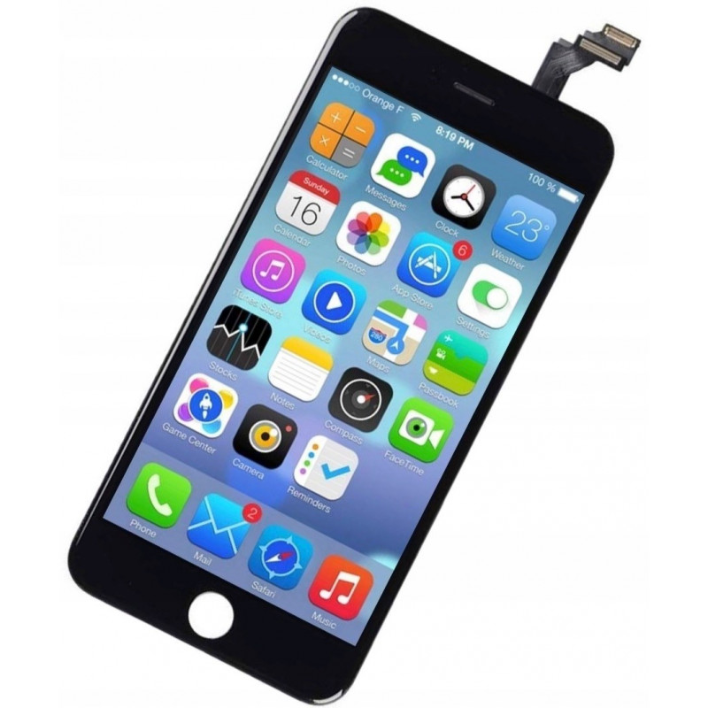 Przód i tył Wyświetlacza Zamiennik iPhone 6 Z ramką Czarny