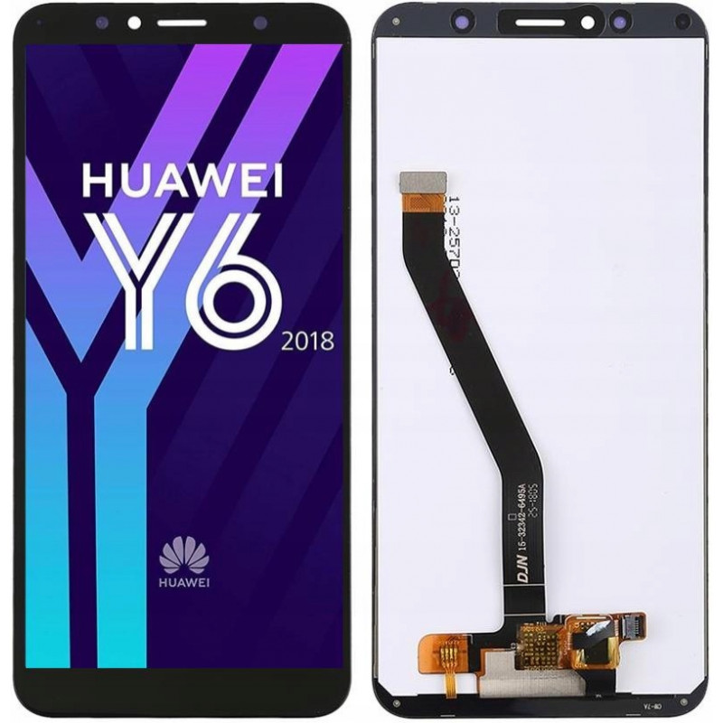 Przód i tył Wyświetlacza Zamiennik Huawei Y6 2018 Bez ramki Czarny