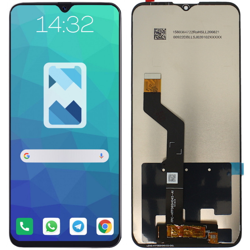 Przód i tył Wyświetlacza Zamiennik Motorola E7 Plus Bez ramki Czarny