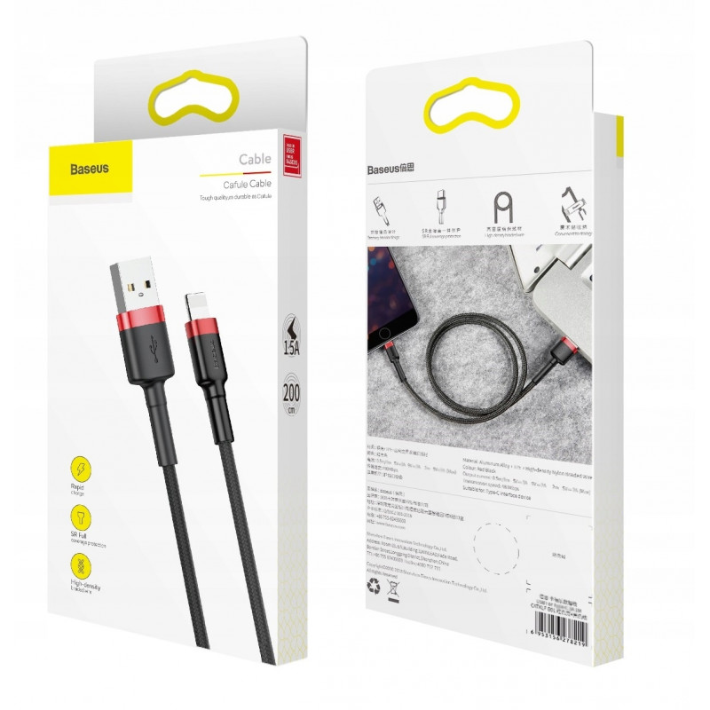 Baseus Kabel Do Iphone |13|12|11|Xs|Xr|X|8|7|6|5| 2m Baseus Kabel Do Iphone |13|12|11|Xs|Xr|X|8|7|6|5| 2m