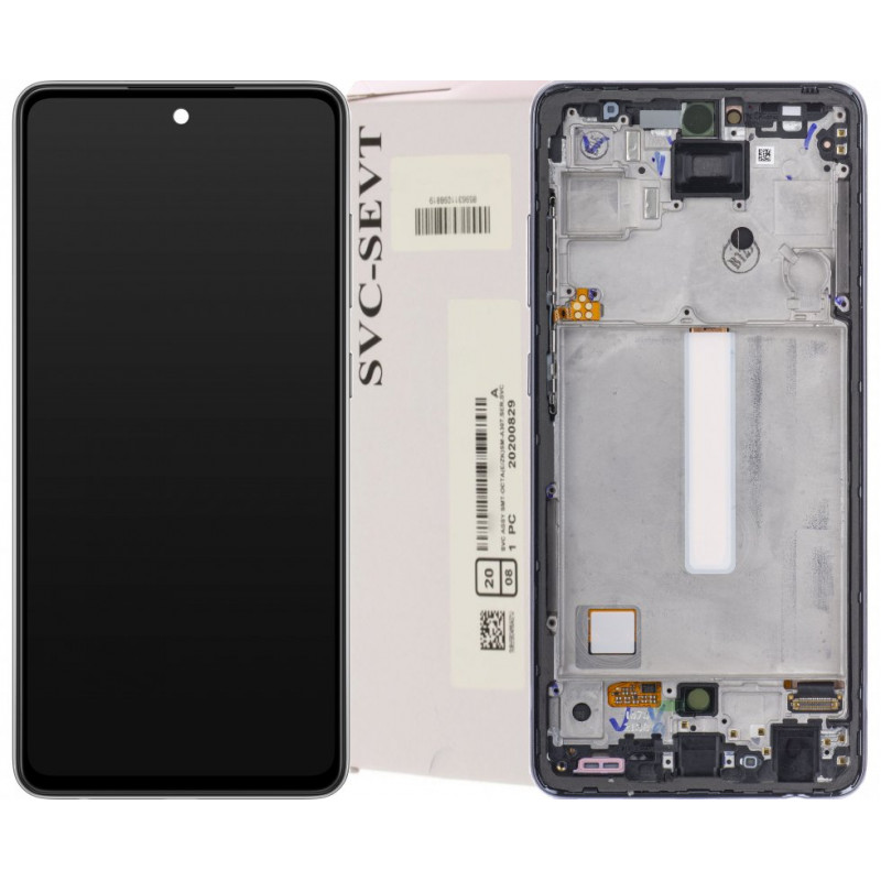 Przód i tył Wyświetlacza Oryginalny Service Pack Samsung Galaxy A52 5G Z ramką Czarny