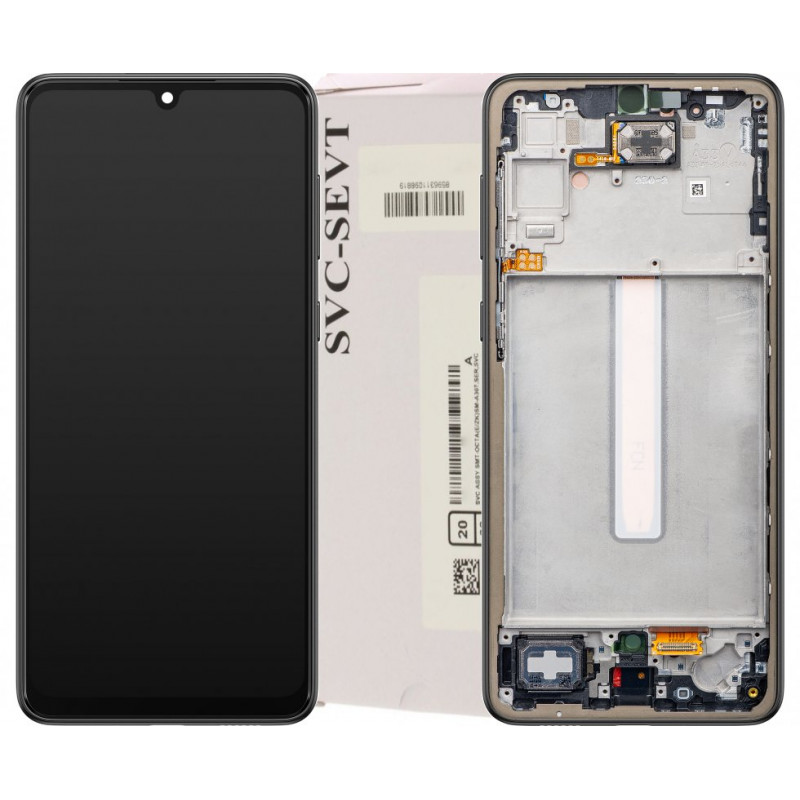 Przód i tył Wyświetlacza Oryginalny Service Pack Samsung Galaxy A33 5G Z ramką Czarny