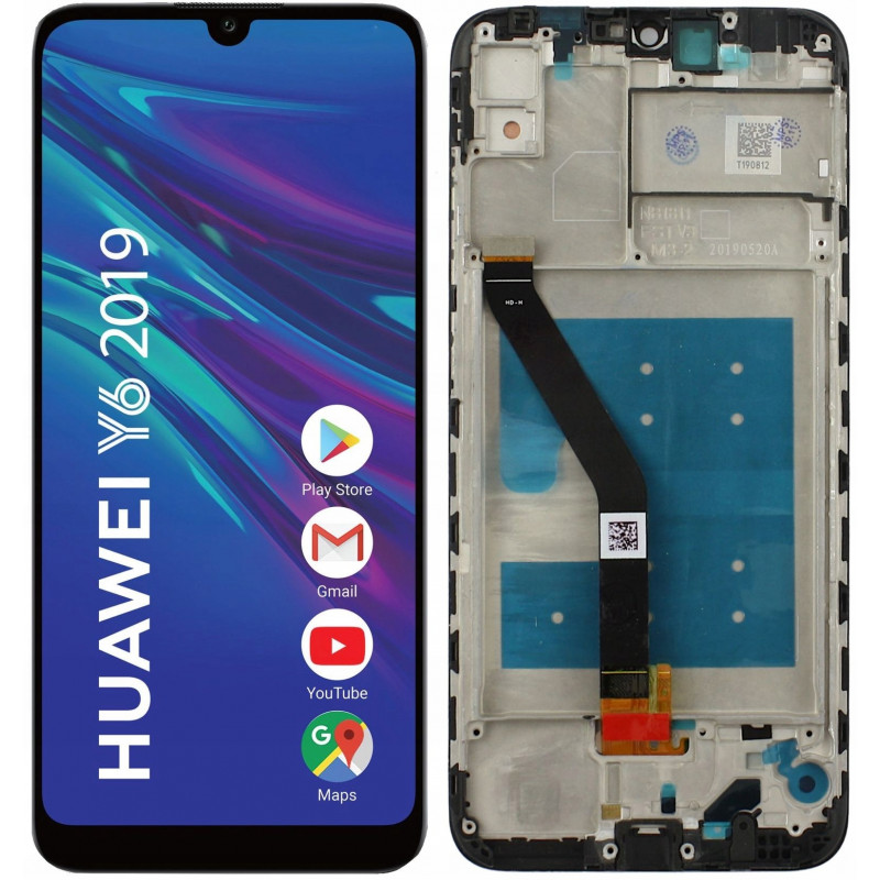 Przód i tył Wyświetlacza Zamiennik Huawei Y6 2019 Z ramką Czarny
