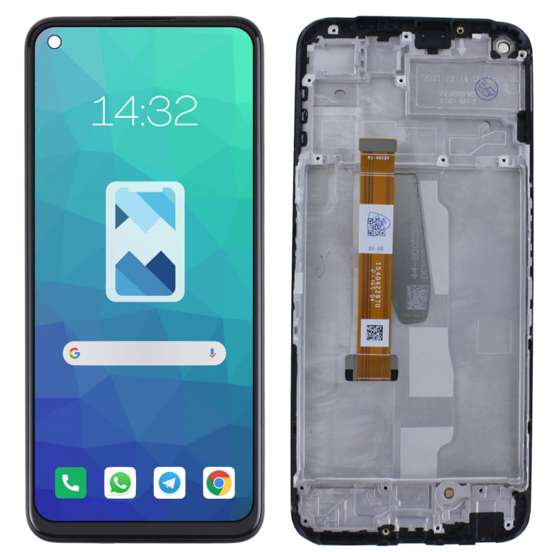 Przód i tył Wyświetlacza Zamiennik Realme 8i Z ramką Czarny