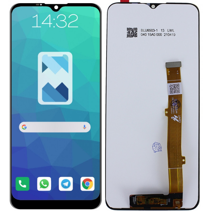 Przód i tył Wyświetlacza Zamiennik Alcatel Alcatel 3x 2020 5061U Bez ramki Czarny