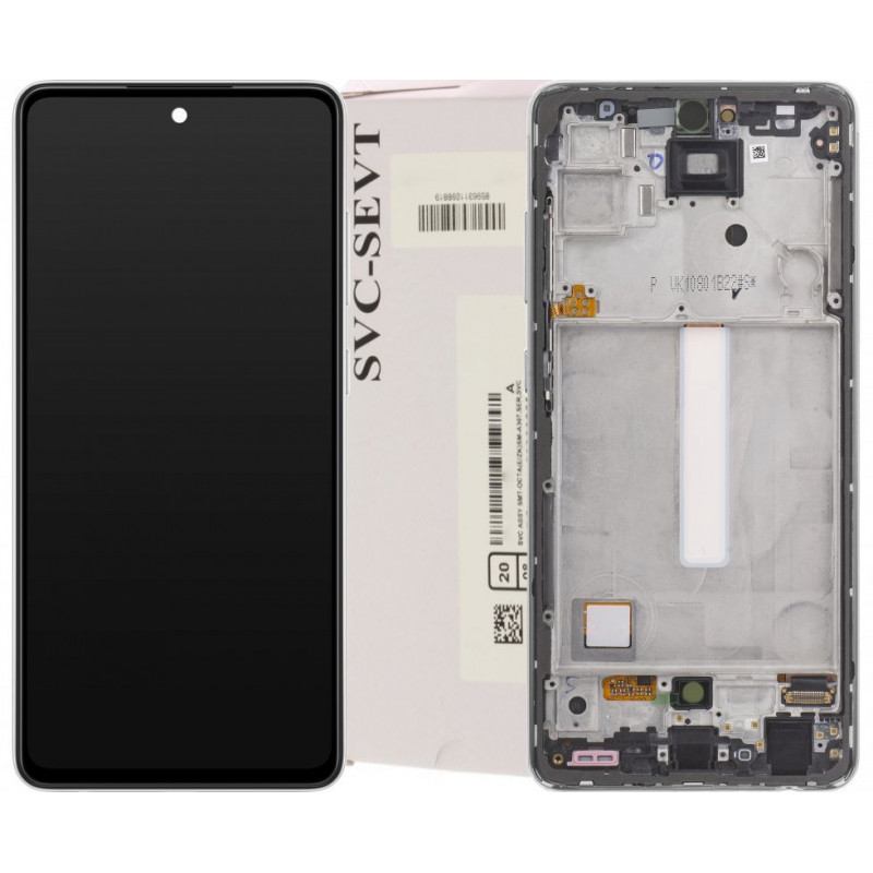 Przód i tył Wyświetlacza Oryginalny Service Pack Samsung Galaxy A52s 5G Z ramką biały Przód i tył Wyświetlacza Oryginalny Service Pack Samsung Galaxy A52s 5G Z ramką biały