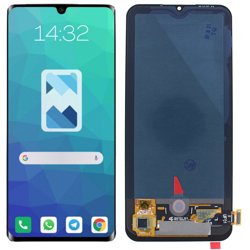 Przód i tył Wyświetlacza Zamiennik Xiaomi Mi 10 lite Bez ramki Czarny