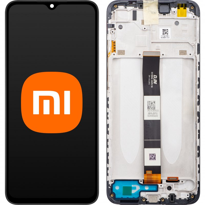 Przód i tył Wyświetlacza Oryginalny Service Pack Xiaomi Redmi 9A/9C/9AT Z ramką Czarny