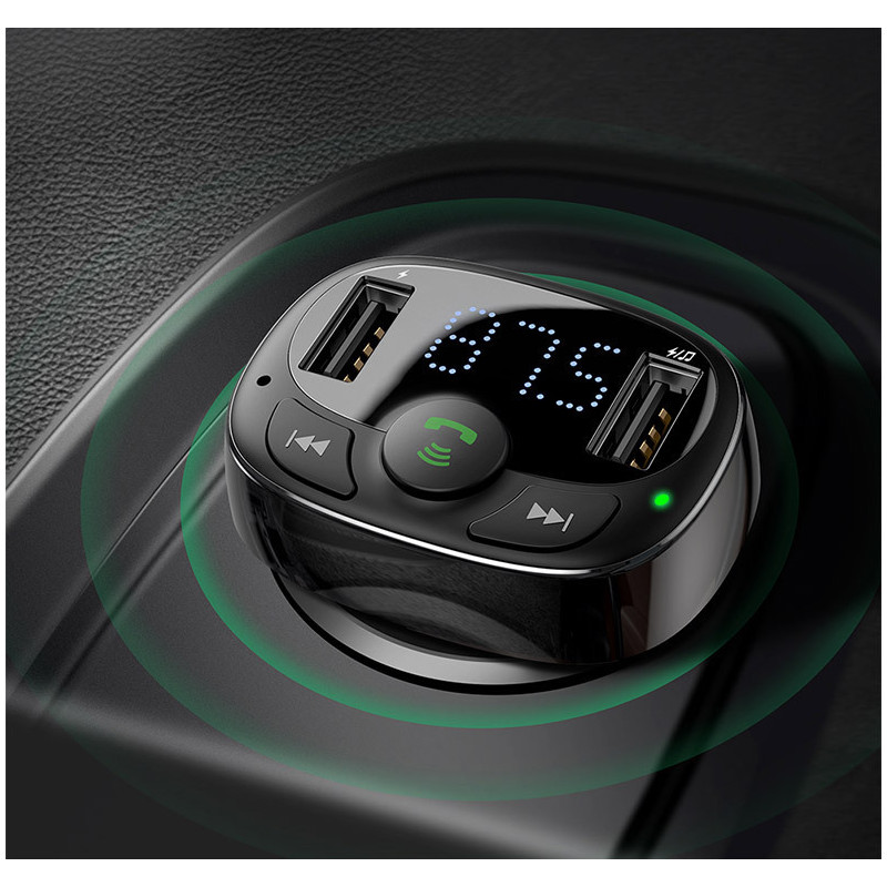 Transmiter Fm Bluetooth + Zestaw Głośnomówiący Usb Baseus CCTM-01 Transmiter Fm Bluetooth + Zestaw Głośnomówiący Usb Baseus CCTM-01