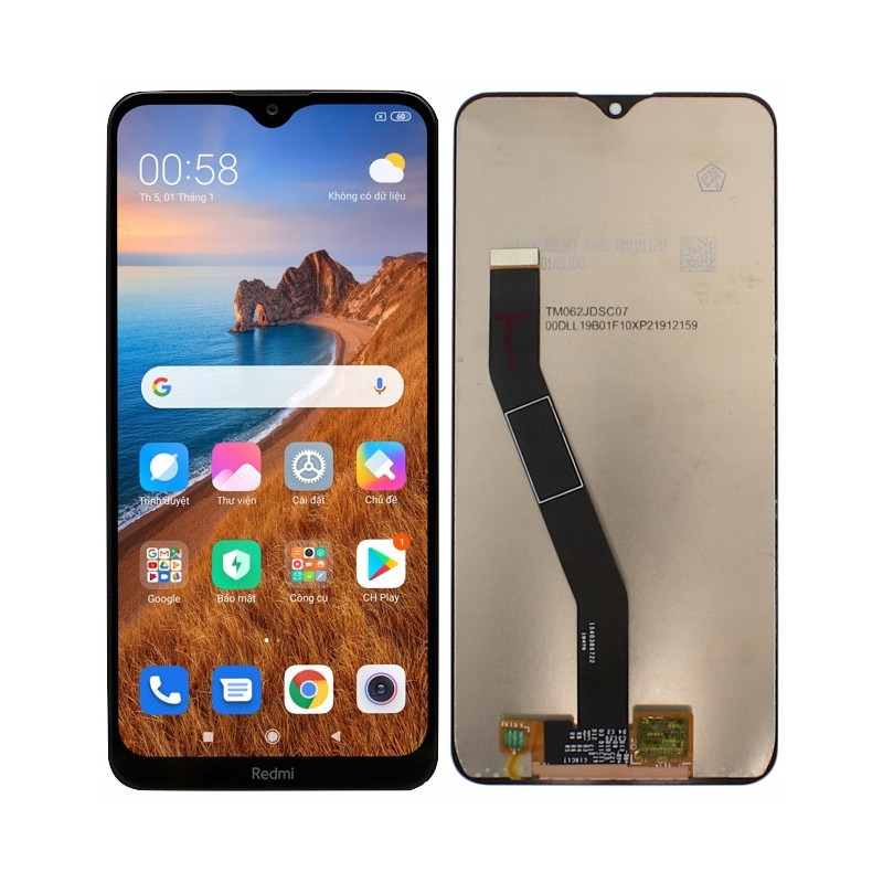 Przód i tył Wyświetlacza Zamiennik Xiaomi Redmi 8 / Redmi 8A Bez ramki Czarny